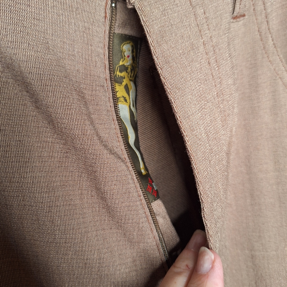 BC Ethic Brown EZ FIT Mens Casual Stetch Straight Leg Trouser Sz 32 - Picture 4 of 9